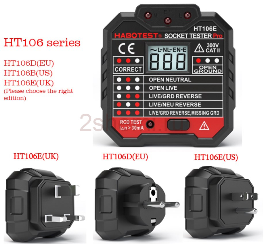 Тестер розеток HT106D: обзор, инструкция, разборка схемы