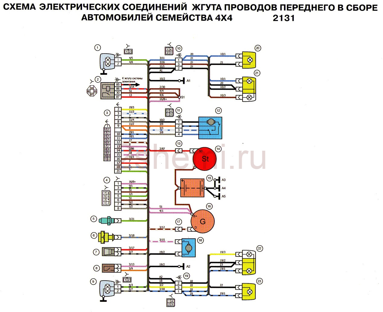Схема ВАЗ-2129, BA3-2130, ВАЗ-2131, ВАЗ-2329