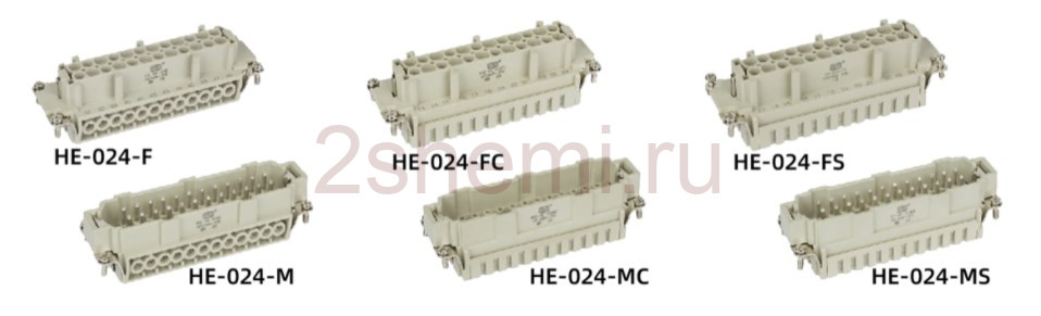 Промышленные разъемы HA, HE, HD, HVE, HSB, HM, HK и HQ