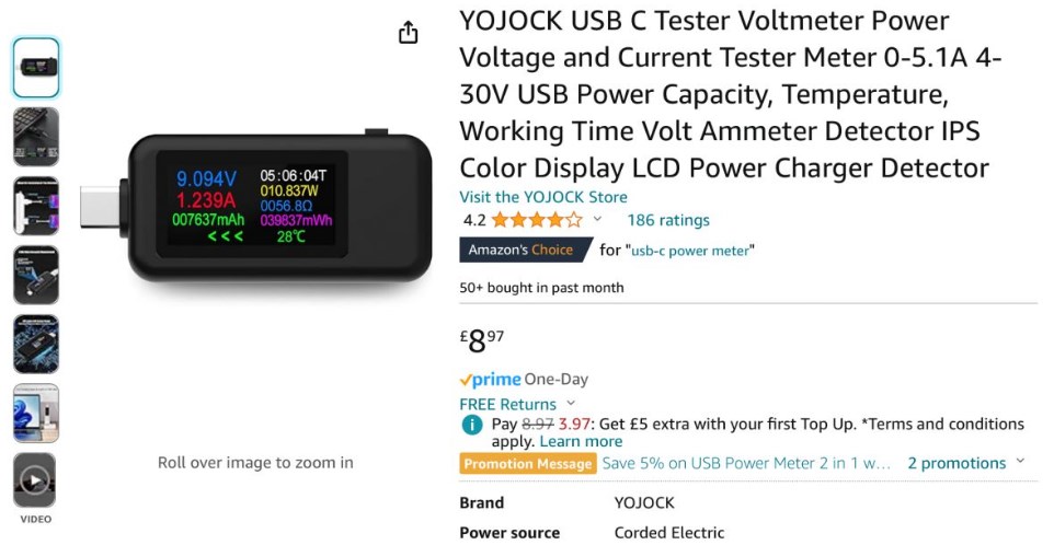 USB-C адаптер для зарядки от БП ноутбука