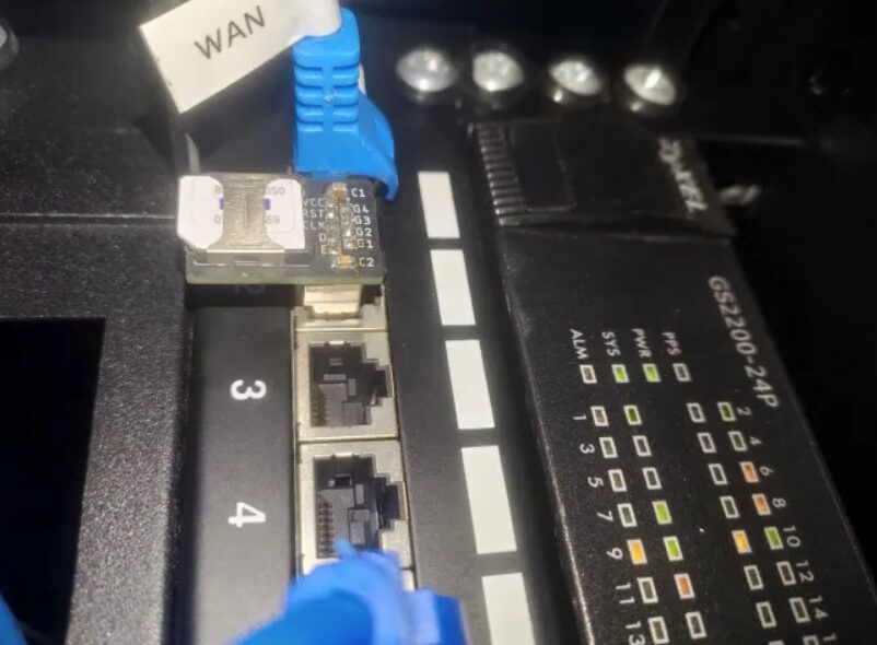 Подключение SIM-карты через адаптер RJ45 в модеме