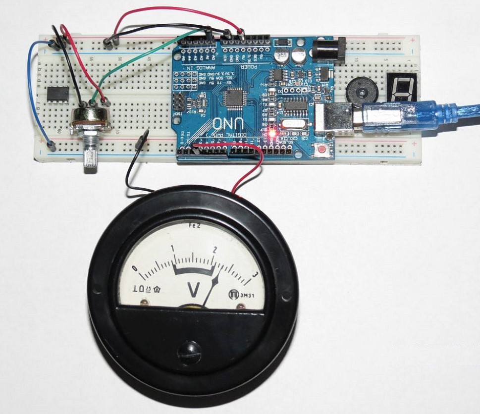 Аналоговый вольтметр на Arduino
