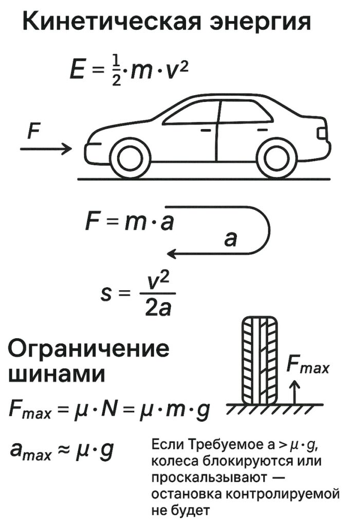 Почему нельзя мгновенно остановить автомобиль