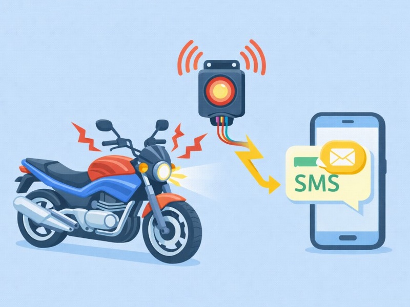 Схема умной мото-сигнализации с SMS